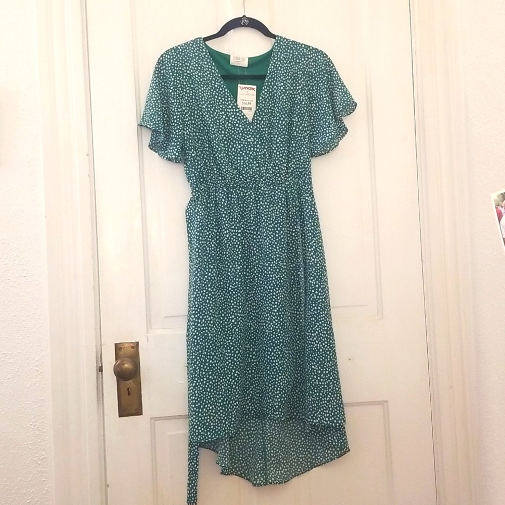 Sienna Sky Green Wrap Dress